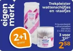 Trekpleister Trekpleister wattenschijfjes en staafjes aanbieding