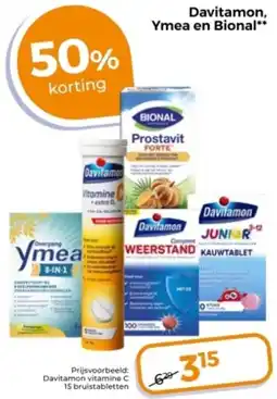 Trekpleister Davitamon, Ymea en Bional aanbieding