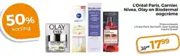 Trekpleister L'Oréal Paris, Garnier, Nivea, Olay en Biodermal oogcrème aanbieding