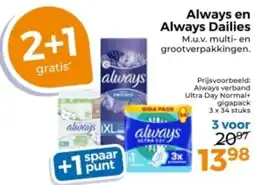 Trekpleister Always en Always Dailies aanbieding