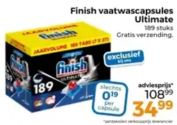 Trekpleister Finish vaatwascapsules Ultimate aanbieding