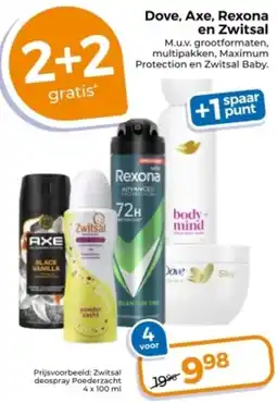 Trekpleister Zwitsal Dove, Axe, Rexona en Zwitsal aanbieding