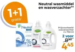 Trekpleister Neutral wasmiddel en wasverzachter aanbieding