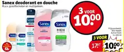 Kruidvat Sanex deodorant en douche aanbieding