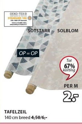 Jysk Tafelzeil aanbieding