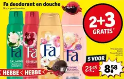 Kruidvat Fa deodorant en douche aanbieding
