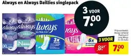 Kruidvat Always en Always Daillies singlepack aanbieding