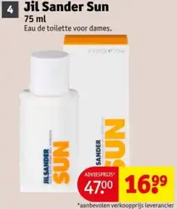 Kruidvat Jil Sander Sun aanbieding