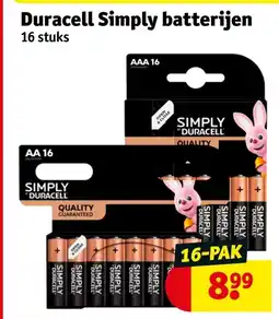 Kruidvat Duracell Simply batterijen aanbieding