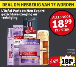 Kruidvat L'Oréal Paris en Men Expert gezichtsverzorging en reiniging aanbieding