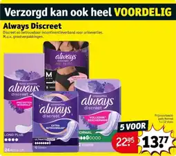 Kruidvat Always Discreet aanbieding