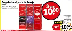 Kruidvat Colgate tandpasta in doosje aanbieding