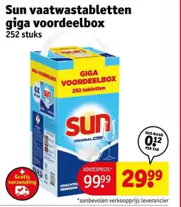 Kruidvat Sun vaatwastabletten giga voordeelbox aanbieding