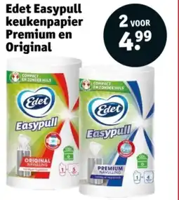 Kruidvat Edet Easypull keukenpapier Premium en Original aanbieding