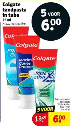 Kruidvat Colgate tandpasta in tube aanbieding