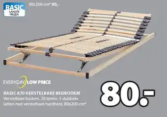 Jysk Everyday Low Price Basic A70 Verstelbare Bedbodem aanbieding