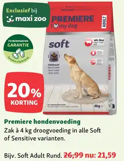Maxi Zoo Premiere hondenvoeding aanbieding
