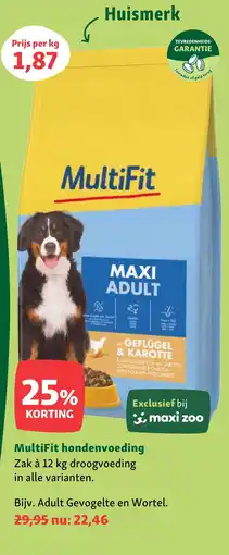 Maxi Zoo MultiFit hondenvoeding aanbieding