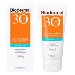 Kruidvat Biodermal Hydraplus SPF30 Zonnecrème voor het Gezicht aanbieding