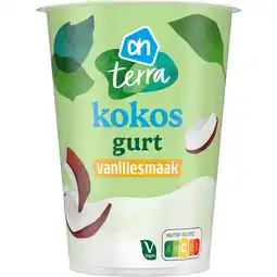 Albert Heijn AH Terra Plantaardige kokos gurt vanillesmaak aanbieding