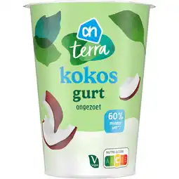 Albert Heijn AH Terra Plantaardig kokos gurt ongezoet aanbieding