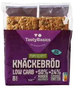 Albert Heijn TastyBasics Low carb knäckebröd Pompoenpit aanbieding