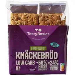 Albert Heijn TastyBasics Low carb knäckebröd Pompoenpit aanbieding