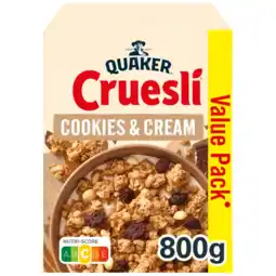 Albert Heijn Quaker Cruesli cookies & cream value pack aanbieding
