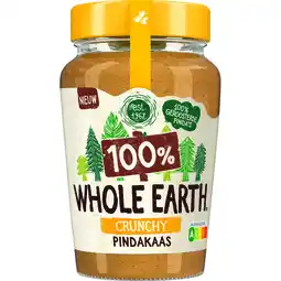 Albert Heijn Whole earth Crunchy 100% pindakaas aanbieding