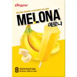 Albert Heijn Binggrae Melona banana flavoured ice bar aanbieding