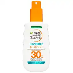 Kruidvat Garnier Ambre Solaire Invisible Protect SPF30 Zonnebrandspray aanbieding