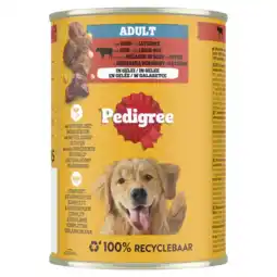 Albert Heijn Pedigree Adult met rund en levermix in gelei aanbieding