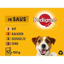 Albert Heijn Pedigree Gevogelte selectie in saus aanbieding