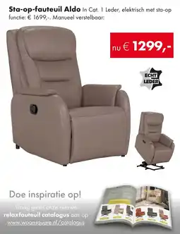 Woonsquare Sta op fauteuil Aldo aanbieding
