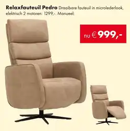 Woonsquare Relaxfauteuil Pedro aanbieding