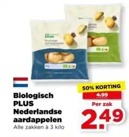 PLUS Biologisch PLUS Nederlandse aardappelen aanbieding