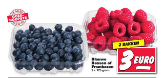 Nettorama Blauwe Bessen of Frambozen aanbieding