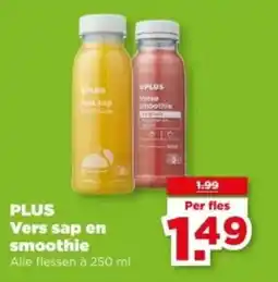 PLUS PLUS Vers sap en smoothie aanbieding