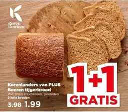 PLUS Korenlanders van PLUS Boeren tijgerbrood aanbieding