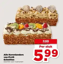 PLUS Alle Korenlanders van PLUS Schnittes aanbieding