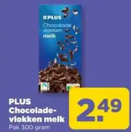 PLUS PLUS Chocolade vlokken melk aanbieding