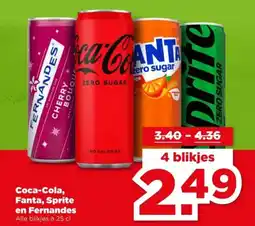 PLUS Coca-Cola, Fanta, Sprite en Fernandes aanbieding