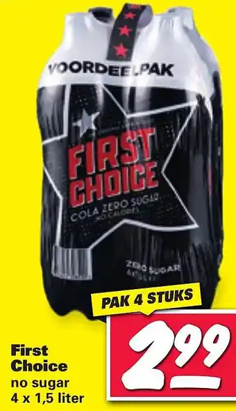 Nettorama First Choice no sugar aanbieding