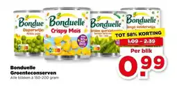 PLUS Bonduelle Groenteconserven aanbieding