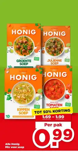 PLUS Alle Honig Mix voor soep aanbieding