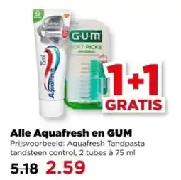 PLUS Alle Aquafresh en GUM aanbieding