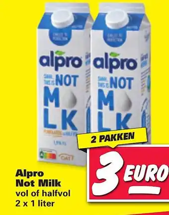 Nettorama Alpro Not Milk vol of halfvol aanbieding