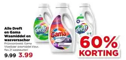 PLUS Alle Dreft en Gama Wasmiddel en wasverzacher aanbieding