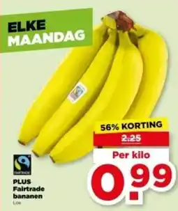 PLUS PLUS Fairtrade bananen aanbieding