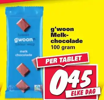 Nettorama g'woon Melk- chocolade aanbieding